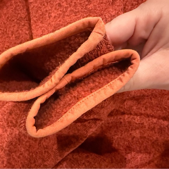 L.L. Bean Rust Orange Fleece Jacket - Picture 4 of 4